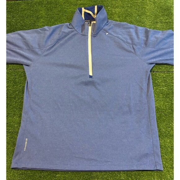 Zero Restriction 1/4 zip mens large blue lighweight breathable pullover golf RK - Picture 2 of 13